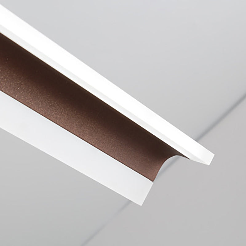 Éclairage de suspension en métal minimaliste en forme de bande LED Éclairage pour salle à manger