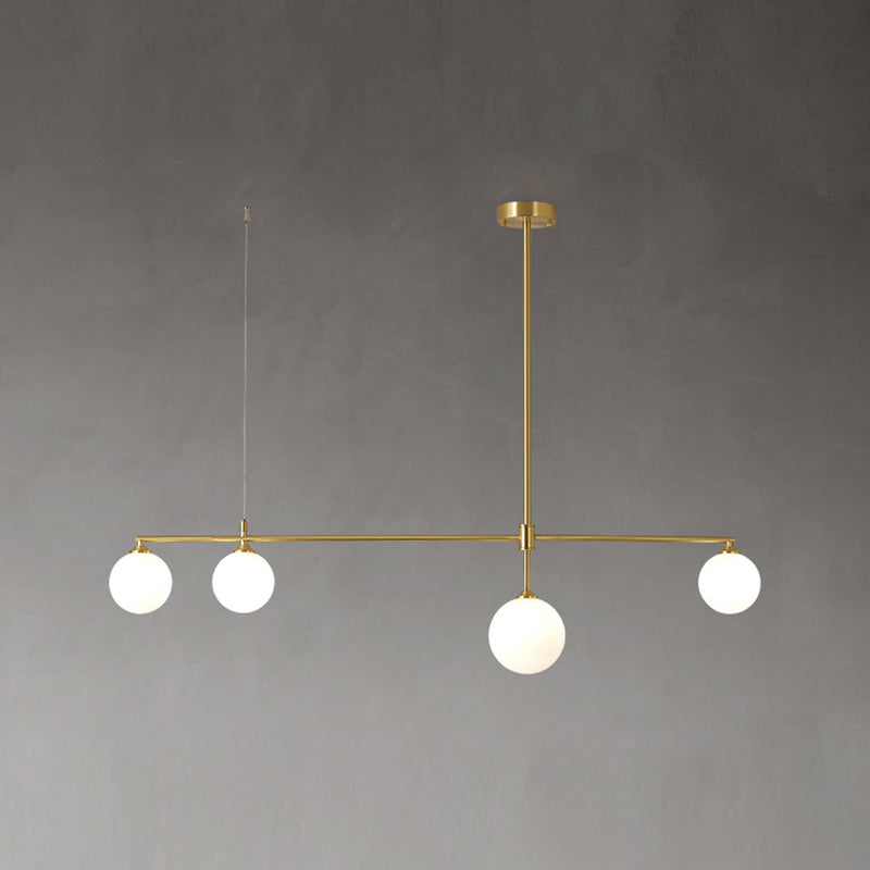 Postmoderne Insel Light Multi-Head-Anhänger Licht mit Glasschatten für Esstisch