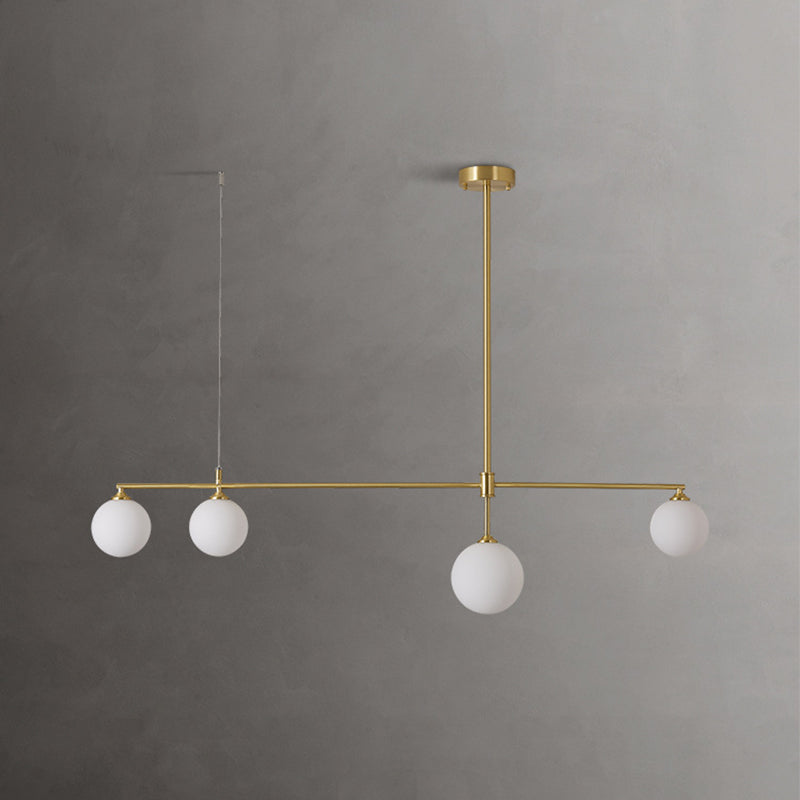 Postmoderne Insel Light Multi-Head-Anhänger Licht mit Glasschatten für Esstisch