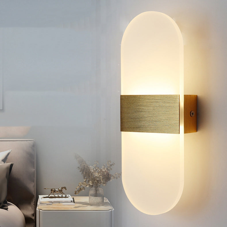 Iluminación moderna de pared LED Iluminación minimalista de pared con sombra acrílica para pasillo
