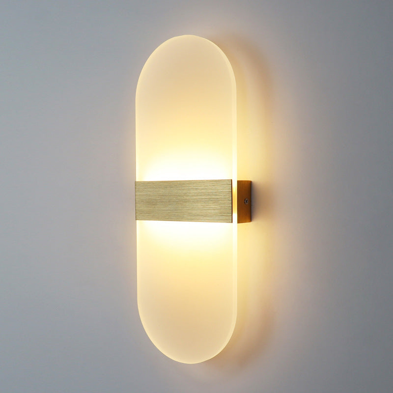 Iluminación moderna de pared LED Iluminación minimalista de pared con sombra acrílica para pasillo