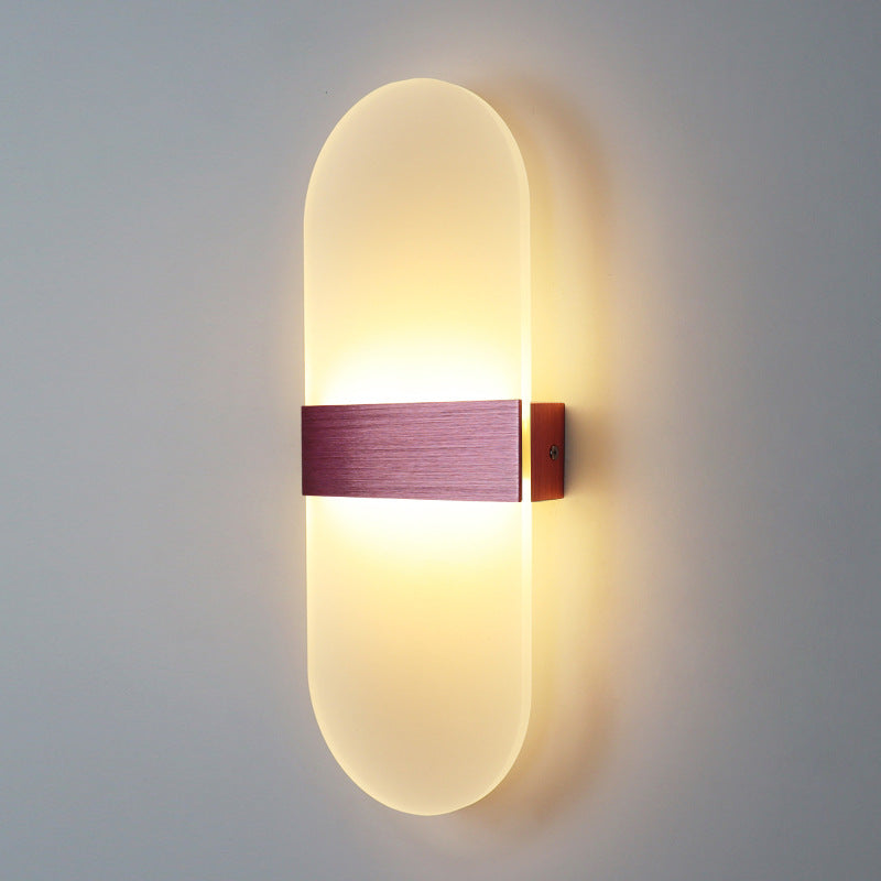 Iluminación moderna de pared LED Iluminación minimalista de pared con sombra acrílica para pasillo