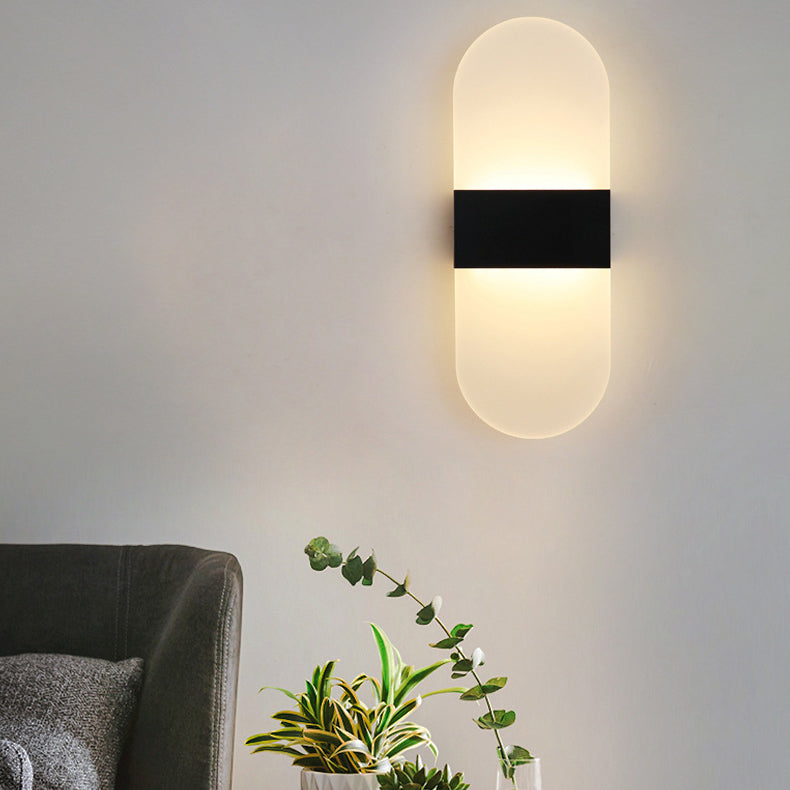 Iluminación moderna de pared LED Iluminación minimalista de pared con sombra acrílica para pasillo
