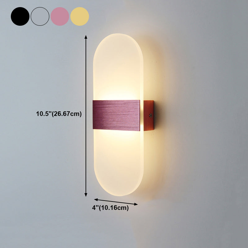 Iluminación moderna de pared LED Iluminación minimalista de pared con sombra acrílica para pasillo