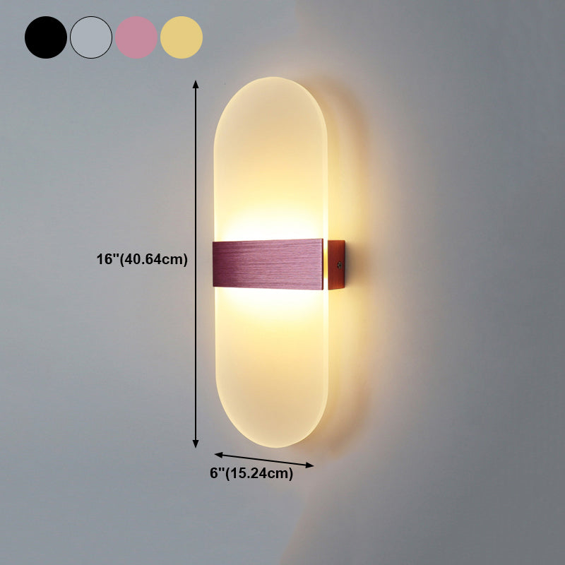 Iluminación moderna de pared LED Iluminación minimalista de pared con sombra acrílica para pasillo