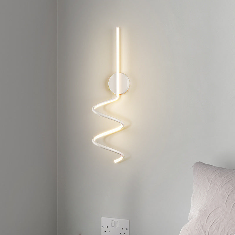 Éclairage mural de forme de ligne Éclairage de surface métallique minimaliste LED pour le couloir