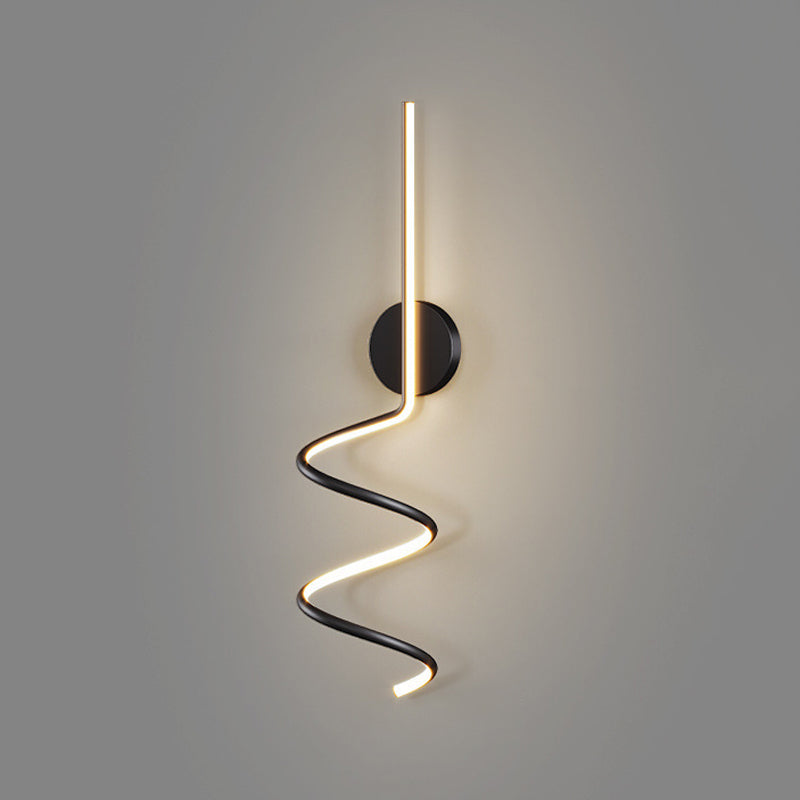 Éclairage mural de forme de ligne Éclairage de surface métallique minimaliste LED pour le couloir