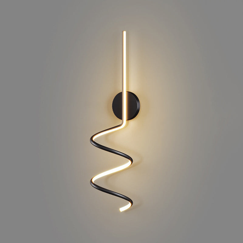 Éclairage mural de forme de ligne Éclairage de surface métallique minimaliste LED pour le couloir