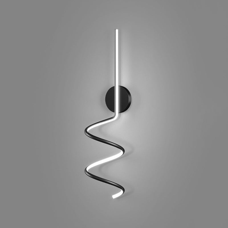 Éclairage mural de forme de ligne Éclairage de surface métallique minimaliste LED pour le couloir