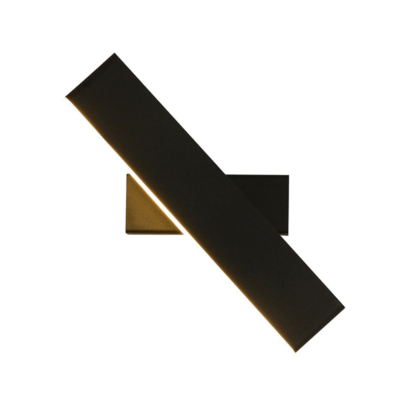 Rectangle du mur de mur rotatif en métal moderne de 12,5 "de large applique murale à LED pour le salon