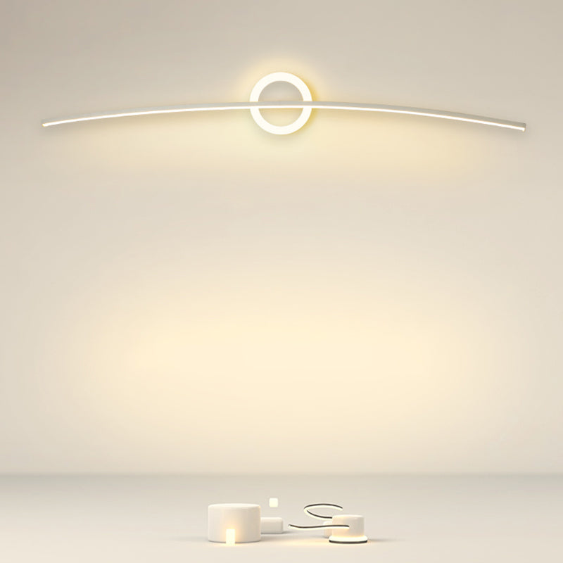 Lampe de forme de ligne lampe murale métallique simple LED LED MUR MUR LEIL