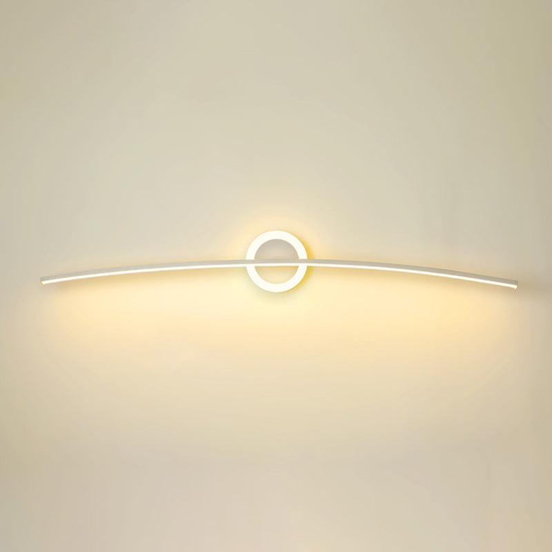 Lampe de forme de ligne lampe murale métallique simple LED LED MUR MUR LEIL