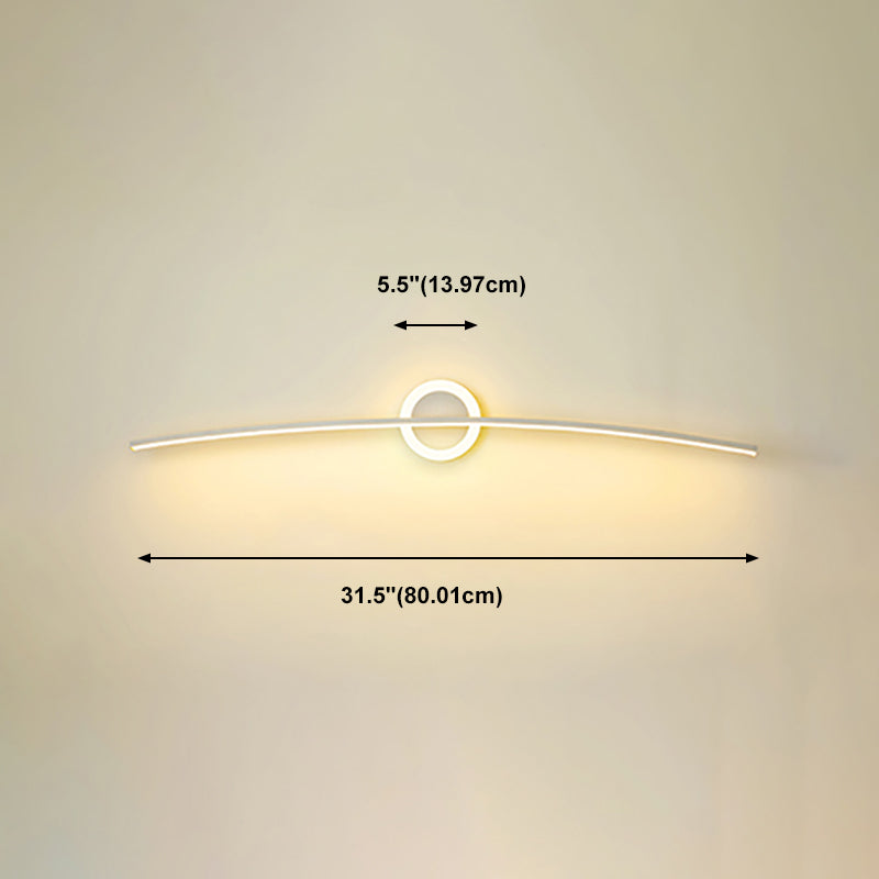 Lampe de forme de ligne lampe murale métallique simple LED LED MUR MUR LEIL