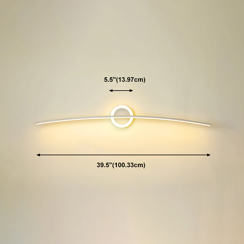 Lampe de forme de ligne lampe murale métallique simple LED LED MUR MUR LEIL