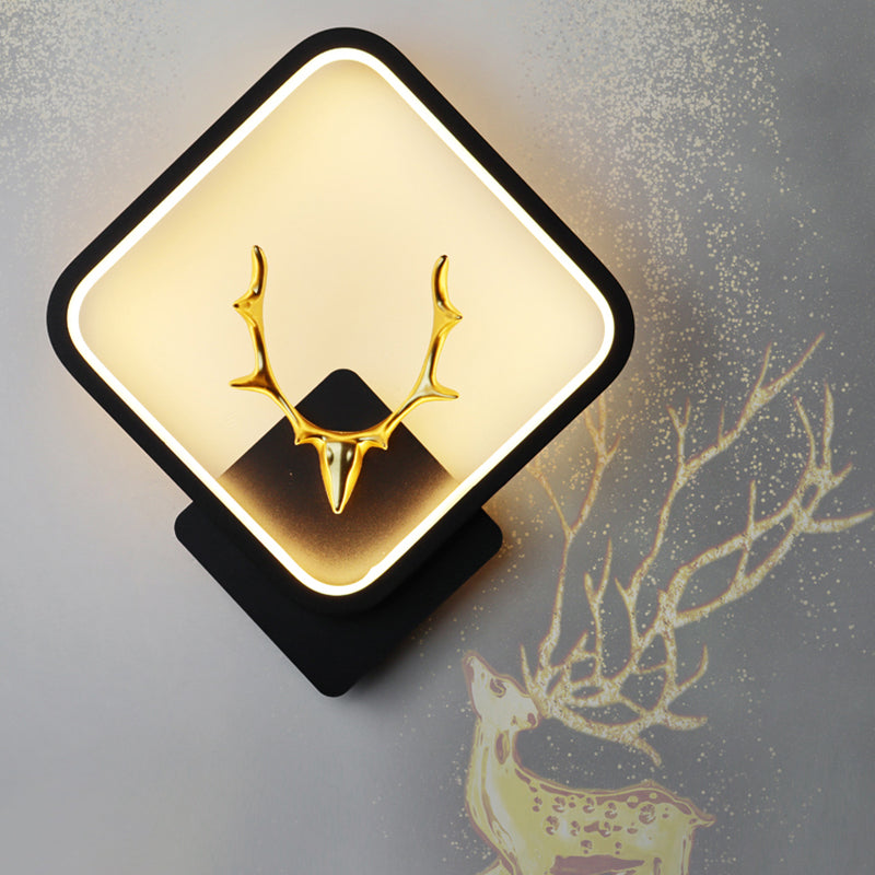 Line Shape Sconce Light Fixture Led Antler Wall Light Fixture for Bedroom