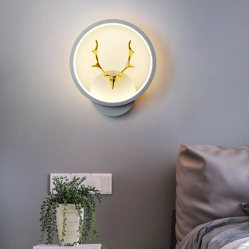 Line Shape Sconce Light Fixture Led Antler Wall Light Fixture for Bedroom