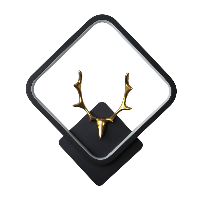 Line Shape Sconce Light Fixture Led Antler Wall Light Fixture for Bedroom