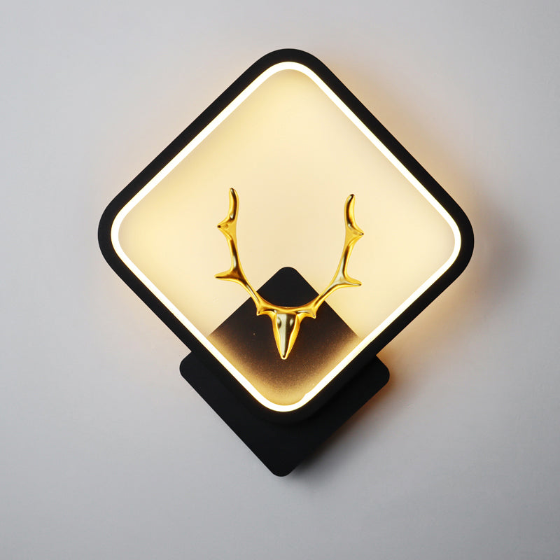 Line Shape Sconce Light Fixture Led Antler Wall Light Fixture for Bedroom