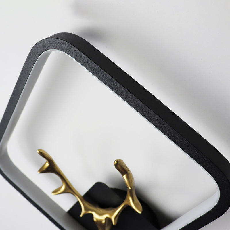 Line Shape Sconce Light Fixture Led Antler Wall Light Fixture for Bedroom
