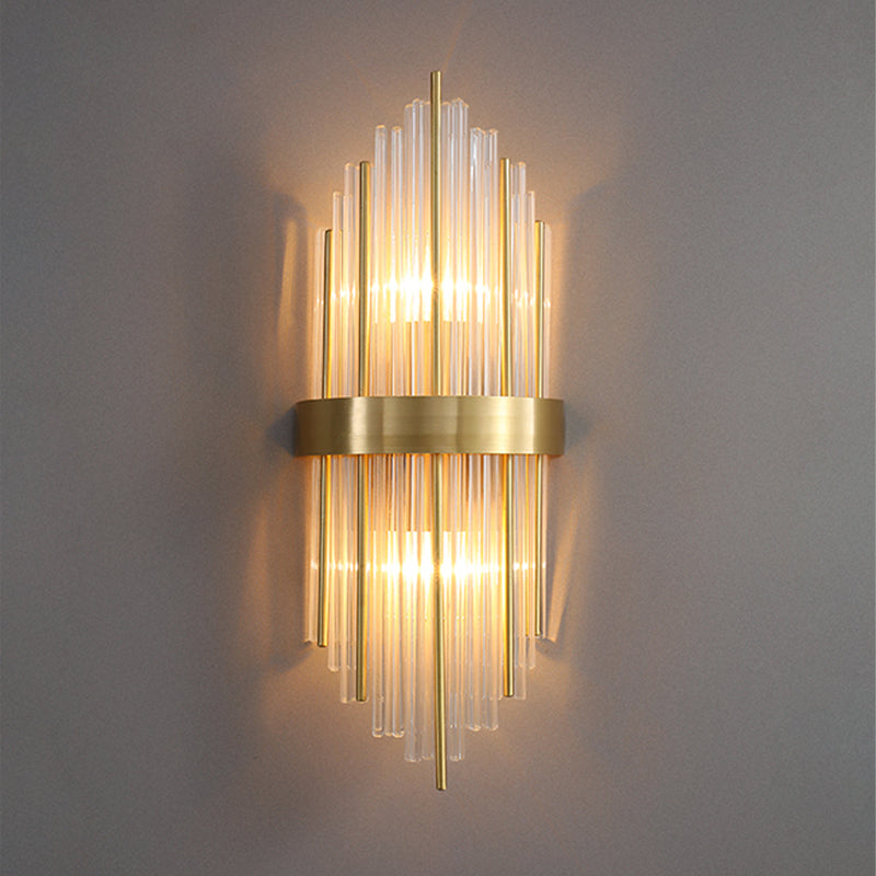 Postmoderne Kristallwandleuchten Metallwandmontage Leuchte für Wohnzimmer