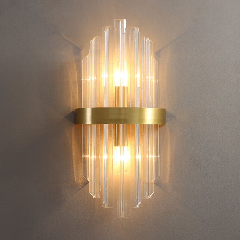Postmoderne Kristallwandleuchten Metallwandmontage Leuchte für Wohnzimmer