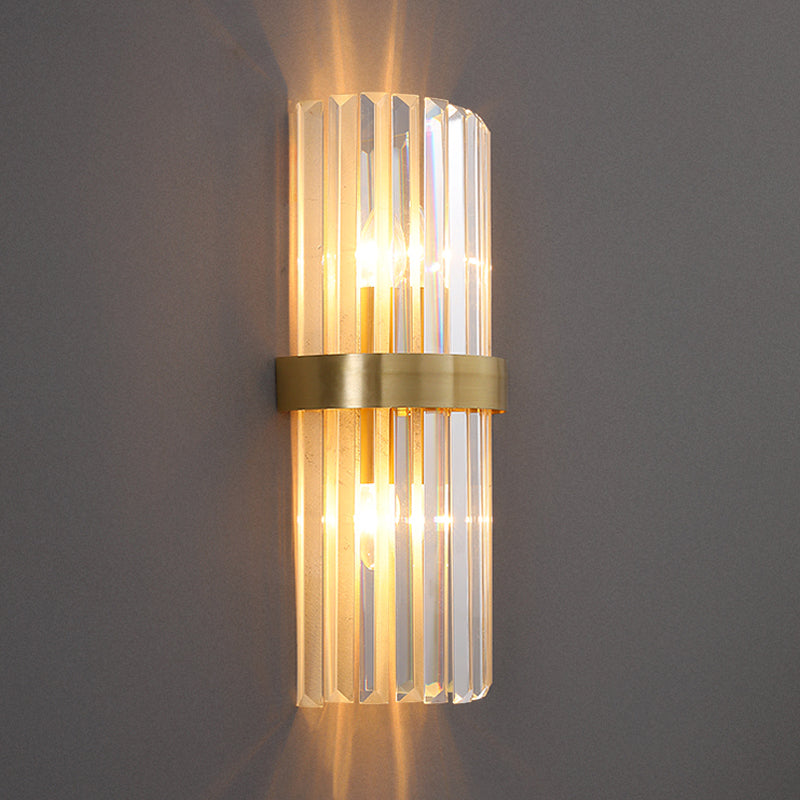Postmoderne Kristallwandleuchten Metallwandmontage Leuchte für Wohnzimmer