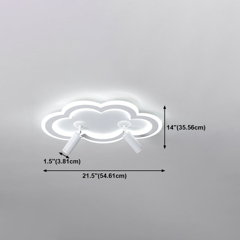 Cloud Shape Ceiling Mount Light Fixture Nordic LED Metal Flush Mount Ceiling Lamps