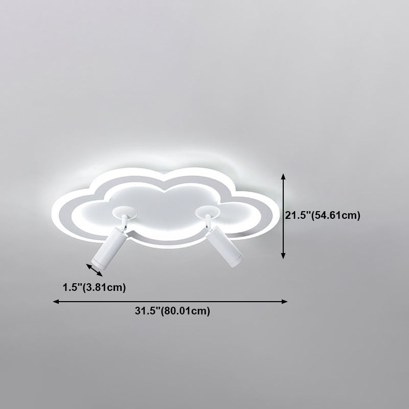 Luminaria de montaje de techo de forma de nube LED Nordic LED de montaje de techo de metal
