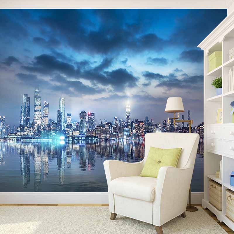 Photography Stain Resistant Mural Wallpaper Urban Landscape Living Room Wall Mural