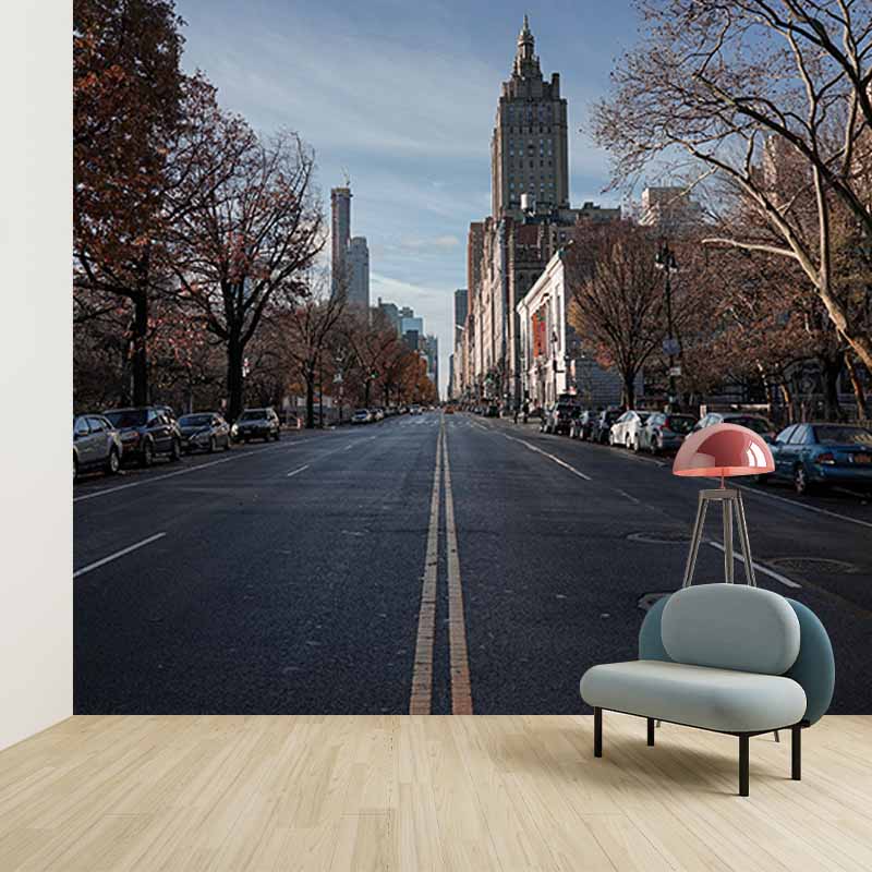 Environment Friendly Mural Wallpaper Urban Transportation Sleeping Room Wall Mural