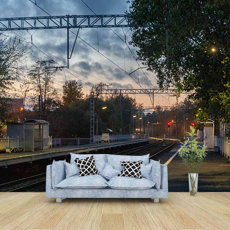 Environment Friendly Mural Wallpaper Urban Transportation Sleeping Room Wall Mural