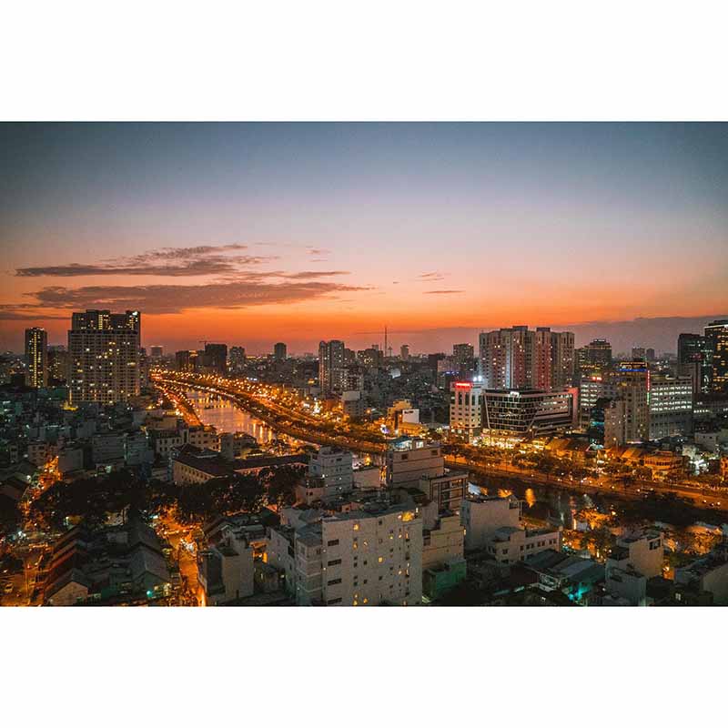 Urban Landscape Mildew Resistant Mural Wallpaper Living Room Wall Mural