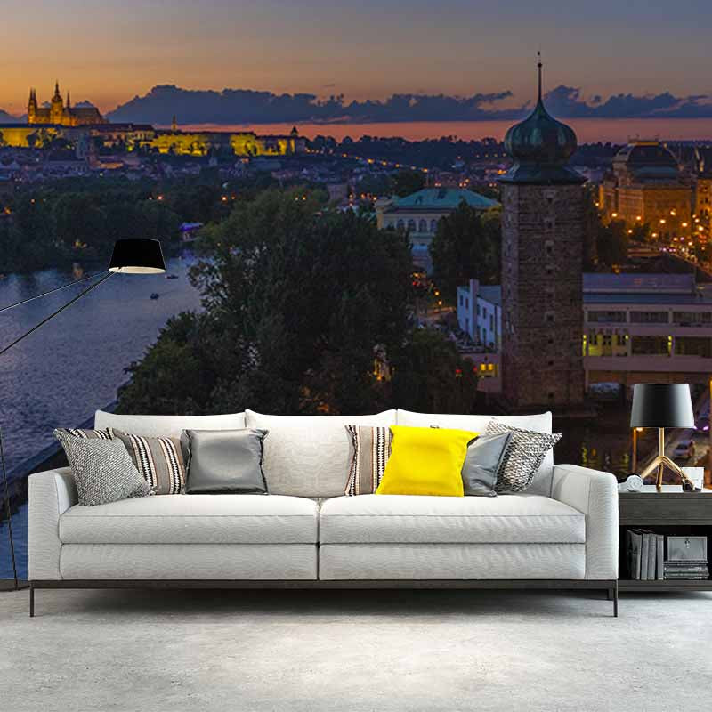 Modern Photography Mural Wallpaper Urban Landscape Living Room Wall Mural