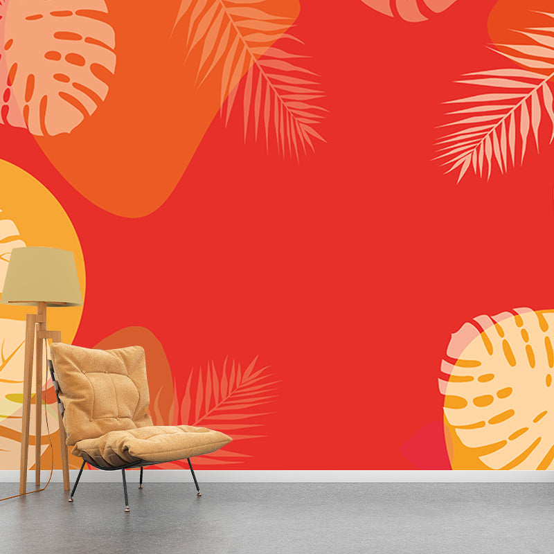 Monstera Resistant Mural Wallpaper Environment Friendly Sleeping Room Wall Mural