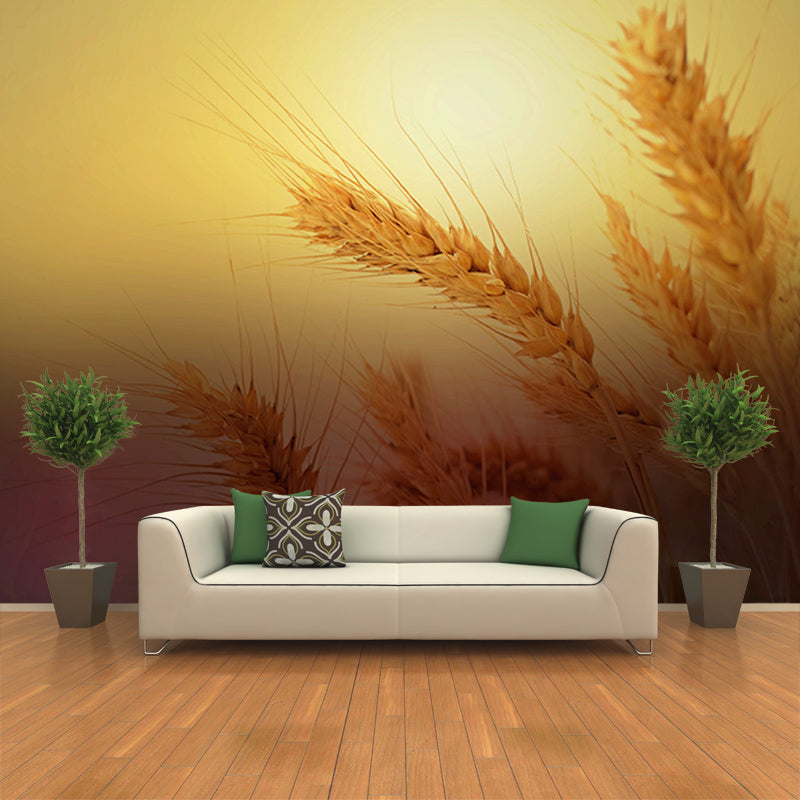 Photography Wheat Field Mildew Resistant Wallpaper Environmental Sleeping Room Wall Mural