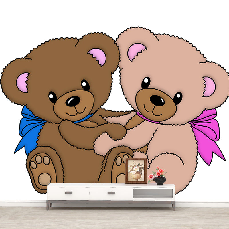 Illustration Cartoon Animals Stain Resistant Mural Wallpaper Living Room Wall Mural