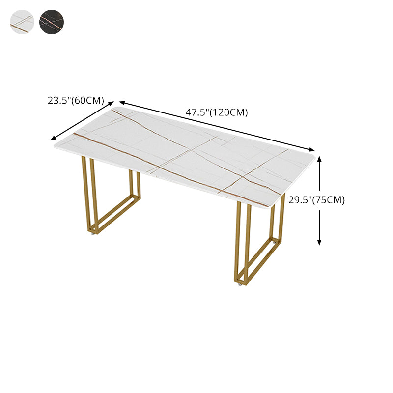 Sintered Stone Dining Table Traditional Luxury Sled Base Dining Table