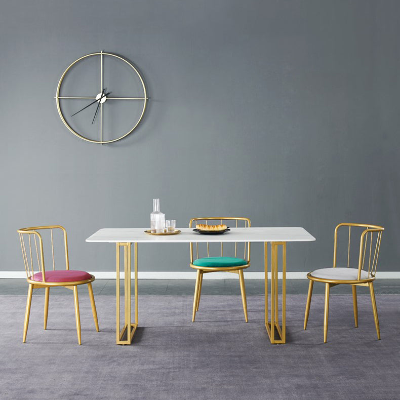 Mesa de comedor con pedestal doble, muebles rectangulares de lujo tradicionales