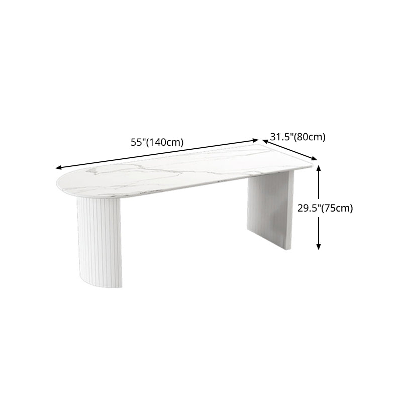Sintered Stone Dining Table White Modern Dining Table for Kitchen