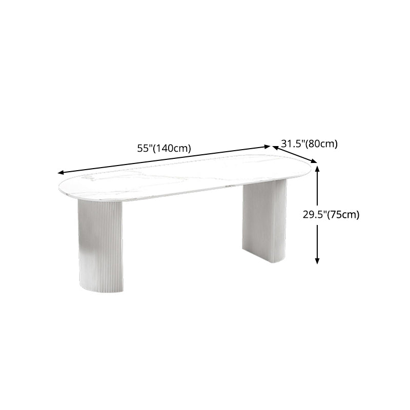 Sintered Stone Dining Table White Modern Dining Table for Kitchen