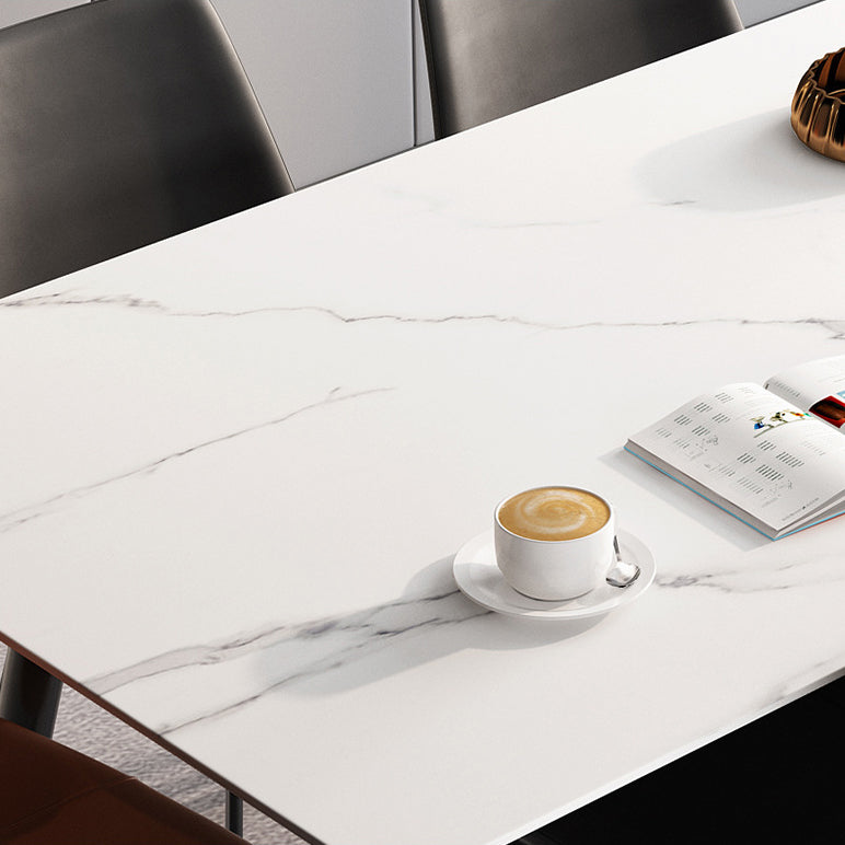 Mesa de comedor rectangular industrial Muebles de 4 patas para el comedor