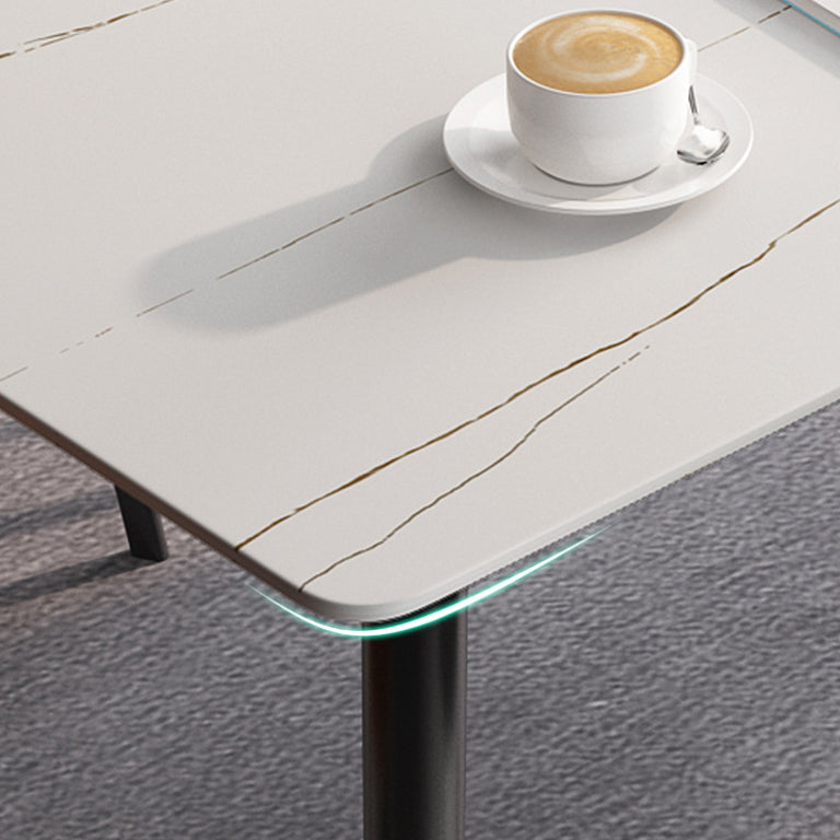 Mesa de comedor rectangular industrial Muebles de 4 patas para el comedor