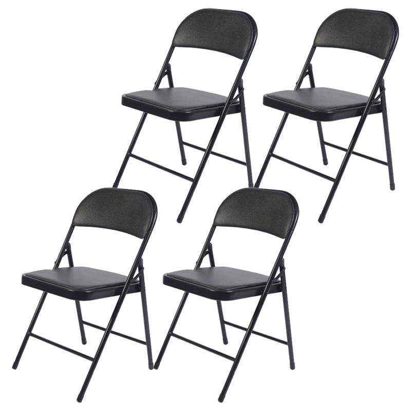 Silla de comedor de estilo moderno Silla auxiliar plegable sin brazos con patas de metal