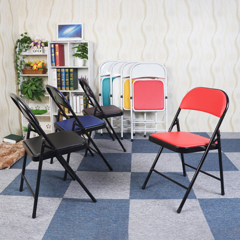 Silla de comedor de estilo moderno Silla auxiliar plegable sin brazos con patas de metal