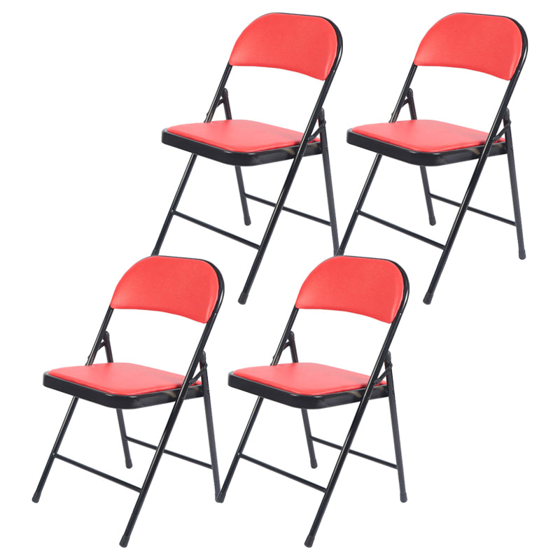 Silla de comedor de estilo moderno Silla auxiliar plegable sin brazos con patas de metal