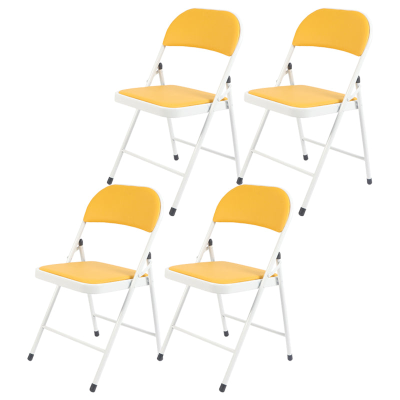 Silla de comedor de estilo moderno Silla auxiliar plegable sin brazos con patas de metal