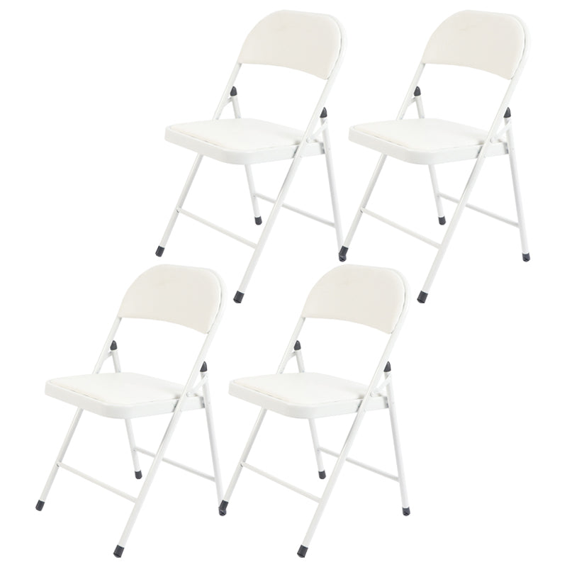 Silla de comedor de estilo moderno Silla auxiliar plegable sin brazos con patas de metal