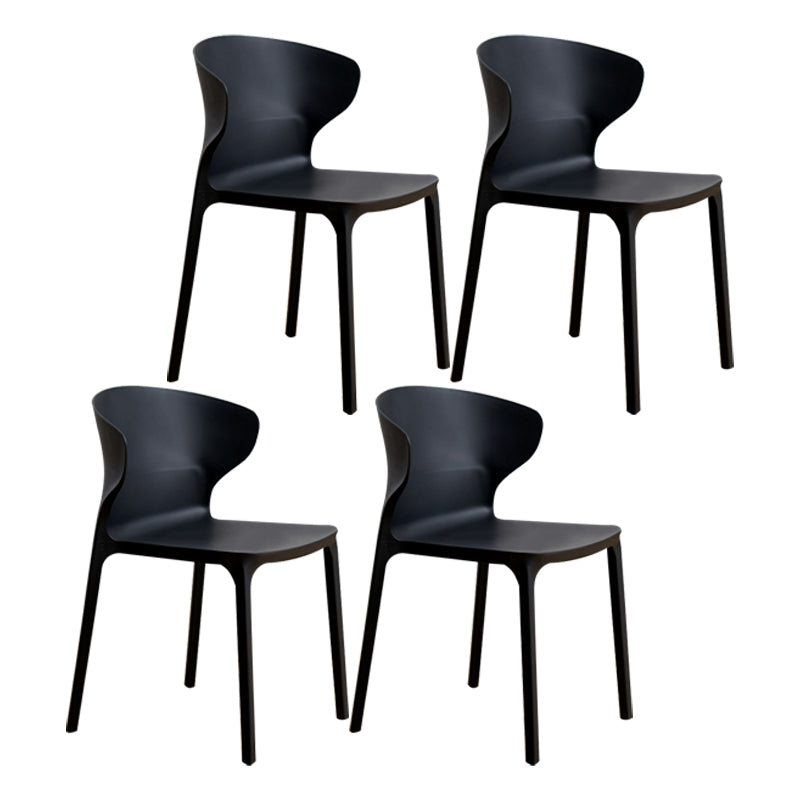 Sedia da pranzo in plastica scandinava cucina in plastica sedia laterale