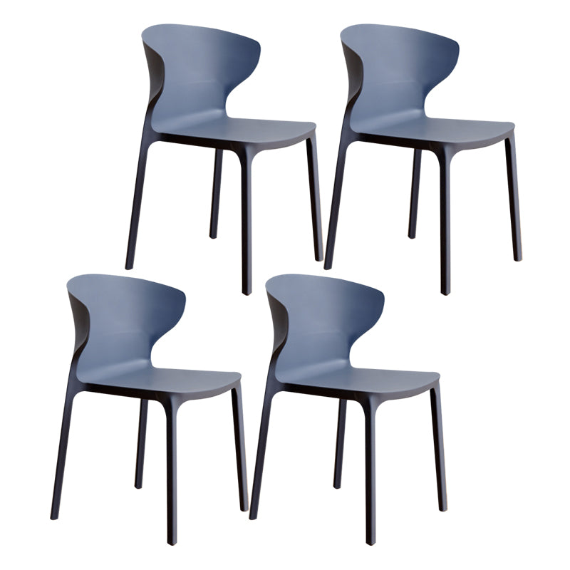 Sedia da pranzo in plastica scandinava cucina in plastica sedia laterale
