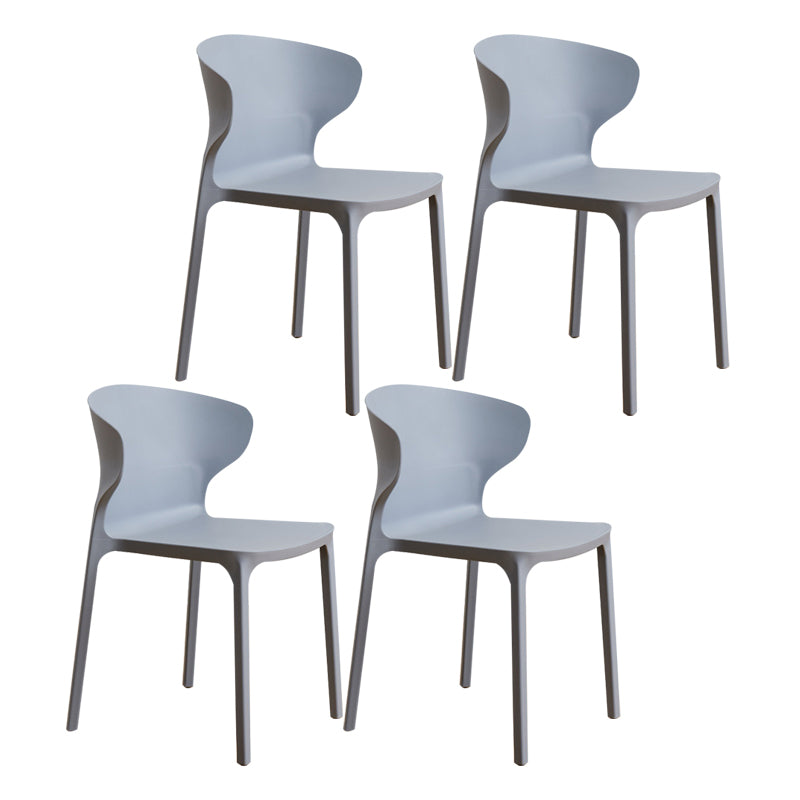 Sedia da pranzo in plastica scandinava cucina in plastica sedia laterale